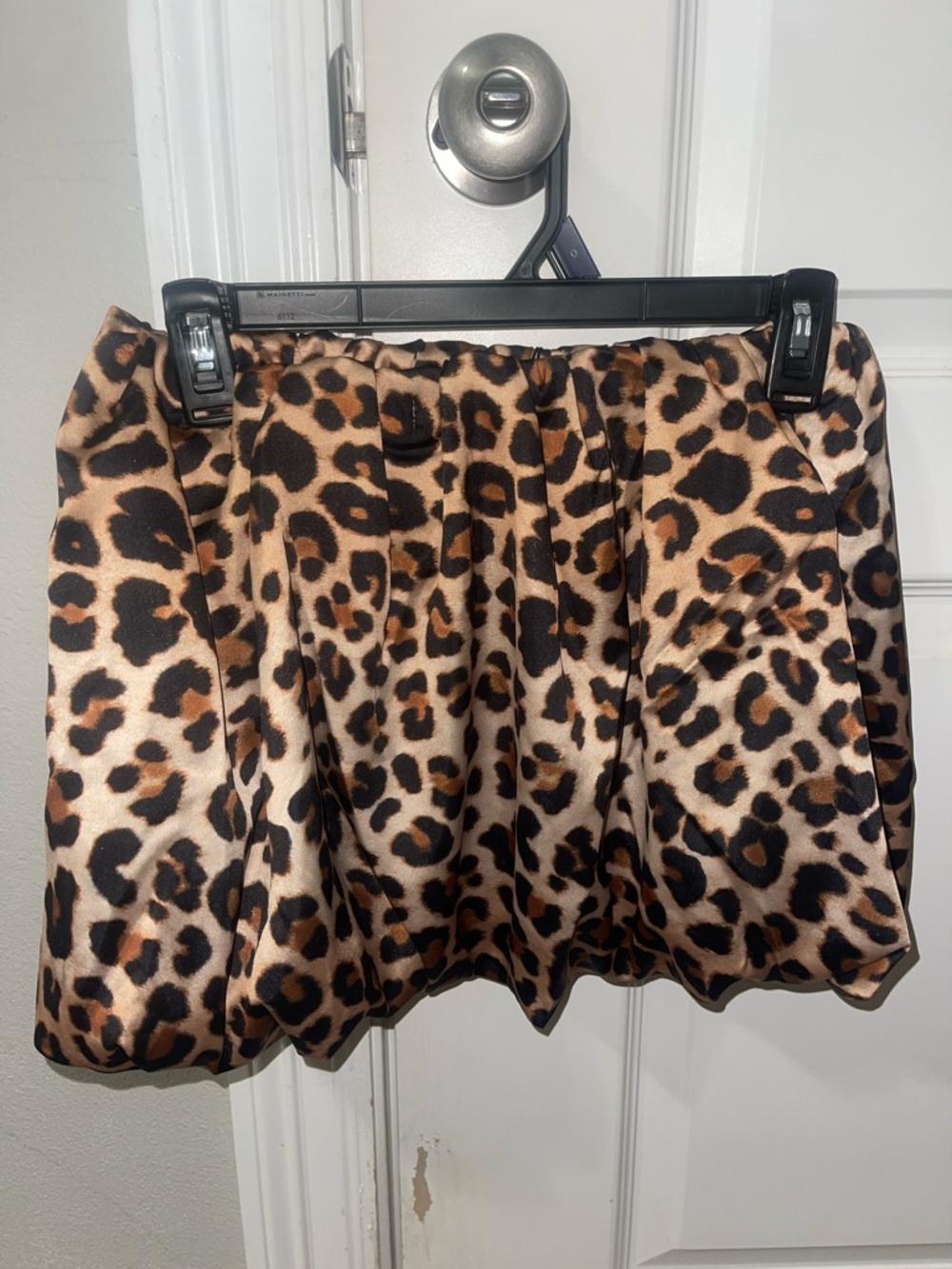Fashion Nova Leopard Bubble Skirt in Tan and Black
